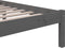 vidaXL - Bedframe - massief - hout - grijs - 140x200 - cm