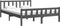 vidaXL - Bedframe - massief - hout - grijs - 140x200 - cm