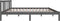 vidaXL - Bedframe - massief - hout - grijs - 140x200 - cm