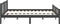 vidaXL - Bedframe - massief - hout - grijs - 140x200 - cm