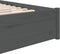 vidaXL - Bedframe - massief - hout - grijs - 140x200 - cm