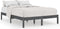 vidaXL - Bedframe - massief - hout - grijs - 150x200 - cm