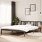 vidaXL - Bedframe - massief - hout - grijs - 150x200 - cm