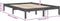 vidaXL - Bedframe - massief - hout - grijs - 150x200 - cm