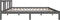 vidaXL - Bedframe - massief - hout - grijs - 150x200 - cm