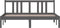 vidaXL - Bedframe - massief - hout - grijs - 150x200 - cm