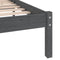 vidaXL - Bedframe - massief - hout - grijs - 150x200 - cm