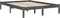 vidaXL - Bedframe - massief - hout - grijs - 150x200 - cm