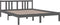vidaXL - Bedframe - massief - hout - grijs - 150x200 - cm