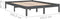 vidaXL - Bedframe - massief - hout - grijs - 150x200 - cm