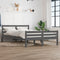 vidaXL - Bedframe - massief - hout - grijs - 160x200 - cm