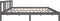 vidaXL - Bedframe - massief - hout - grijs - 160x200 - cm