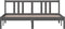 vidaXL - Bedframe - massief - hout - grijs - 160x200 - cm