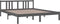 vidaXL - Bedframe - massief - hout - grijs - 160x200 - cm