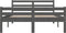 vidaXL - Bedframe - massief - hout - grijs - 160x200 - cm