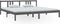 vidaXL - Bedframe - massief - hout - grijs - 200x200 - cm