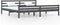 vidaXL - Bedframe - massief - hout - grijs - 200x200 - cm