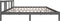 vidaXL - Bedframe - massief - hout - grijs - 200x200 - cm