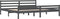 vidaXL - Bedframe - massief - hout - grijs - 200x200 - cm