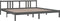 vidaXL - Bedframe - massief - hout - grijs - 200x200 - cm