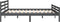 vidaXL - Bedframe - massief - hout - grijs - 200x200 - cm