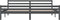 vidaXL - Bedframe - massief - hout - grijs - 200x200 - cm