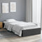 vidaXL - Bedframe - massief - hout - grijs - 75x190 - cm