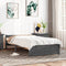 vidaXL - Bedframe - massief - hout - grijs - 75x190 - cm