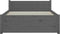 vidaXL - Bedframe - massief - hout - grijs - 75x190 - cm