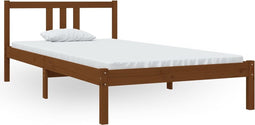 vidaXL - Bedframe - massief - hout - honingbruin - 100x200 - cm