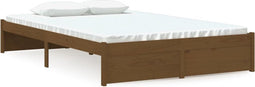 vidaXL - Bedframe - massief - hout - honingbruin - 120x190 - cm