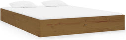 vidaXL - Bedframe - massief - hout - honingbruin - 120x190 - cm