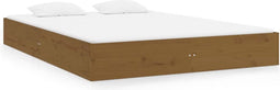vidaXL - Bedframe - massief - hout - honingbruin - 120x200 - cm