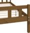 vidaXL - Bedframe - massief - hout - honingbruin - 120x200 - cm