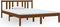 vidaXL - Bedframe - massief - hout - honingbruin - 135x190 - cm