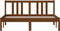 vidaXL - Bedframe - massief - hout - honingbruin - 135x190 - cm