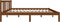 vidaXL - Bedframe - massief - hout - honingbruin - 135x190 - cm