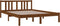 vidaXL - Bedframe - massief - hout - honingbruin - 135x190 - cm