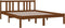 vidaXL - Bedframe - massief - hout - honingbruin - 140x190 - cm