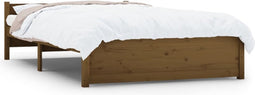 vidaXL - Bedframe - massief - hout - honingbruin - 140x200 - cm
