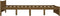 vidaXL - Bedframe - massief - hout - honingbruin - 140x200 - cm