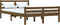 vidaXL - Bedframe - massief - hout - honingbruin - 140x200 - cm