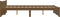 vidaXL - Bedframe - massief - hout - honingbruin - 140x200 - cm