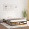 vidaXL - Bedframe - massief - hout - honingbruin - 150x200 - cm