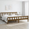 vidaXL - Bedframe - massief - hout - honingbruin - 200x200 - cm