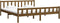 vidaXL - Bedframe - massief - hout - honingbruin - 200x200 - cm