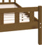 vidaXL - Bedframe - massief - hout - honingbruin - 200x200 - cm