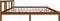 vidaXL - Bedframe - massief - hout - honingbruin - 200x200 - cm