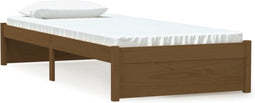 vidaXL - Bedframe - massief - hout - honingbruin - 75x190 - cm