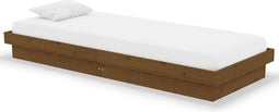 vidaXL - Bedframe - massief - hout - honingbruin - 75x190 - cm